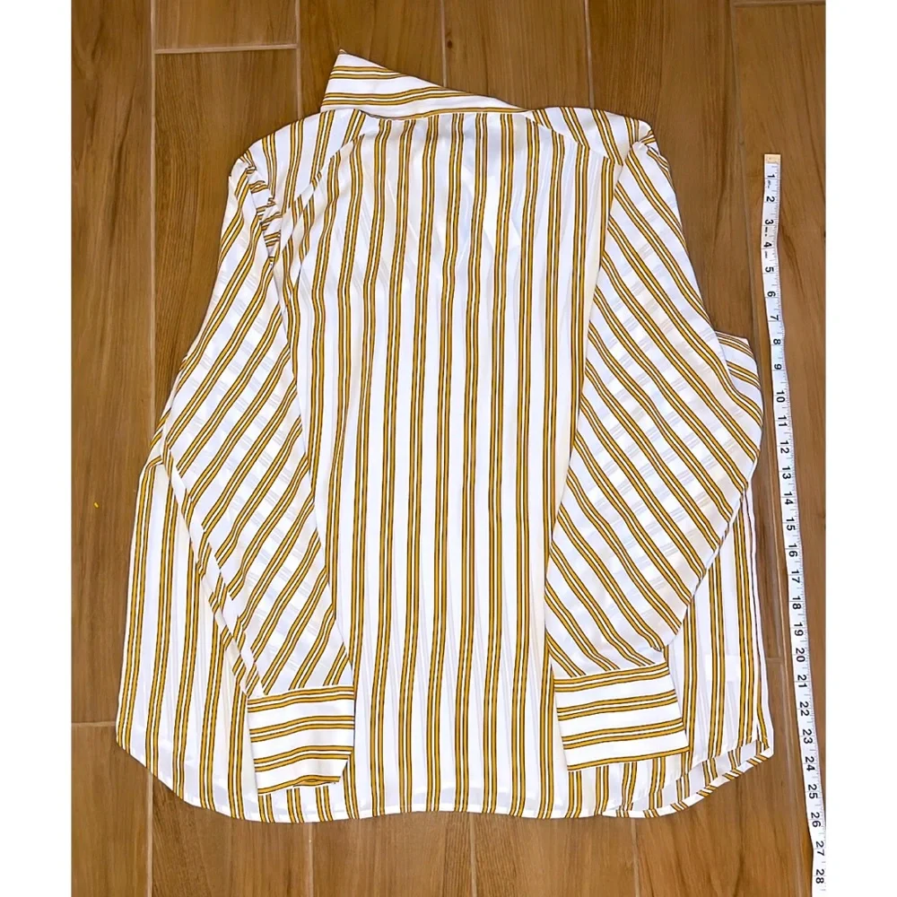 NEW LOFT Striped Bow Neck Blouse (Size: L-1X) NWT - Picture 7 of 7